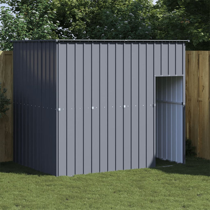 Dog House With Run Galvanised Steel