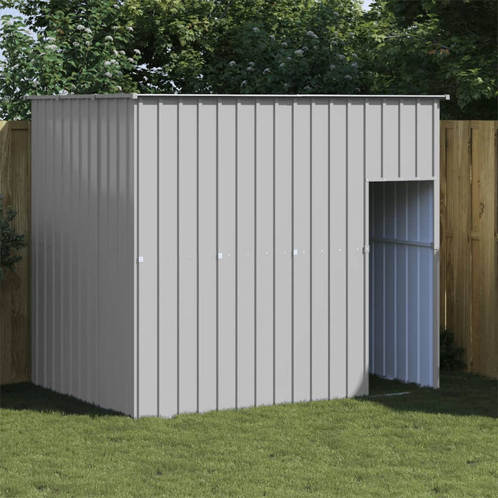 Dog House With Run Galvanised Steel