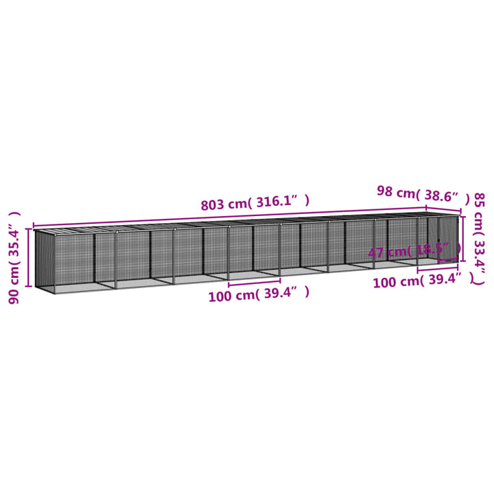 Chicken Cage With Roof Galvanised Steel