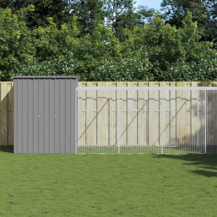 Chicken Cage With Run Galvanised Steel