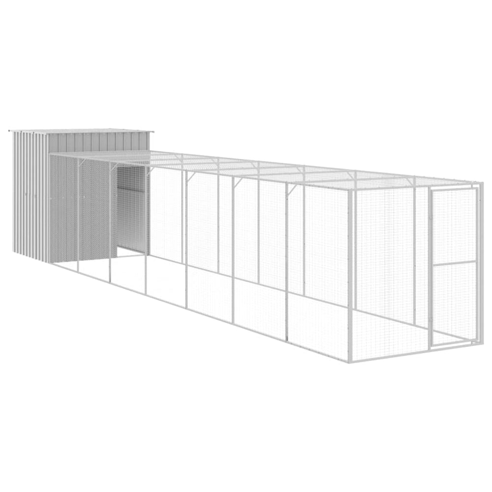 Chicken Cage With Run Galvanised Steel