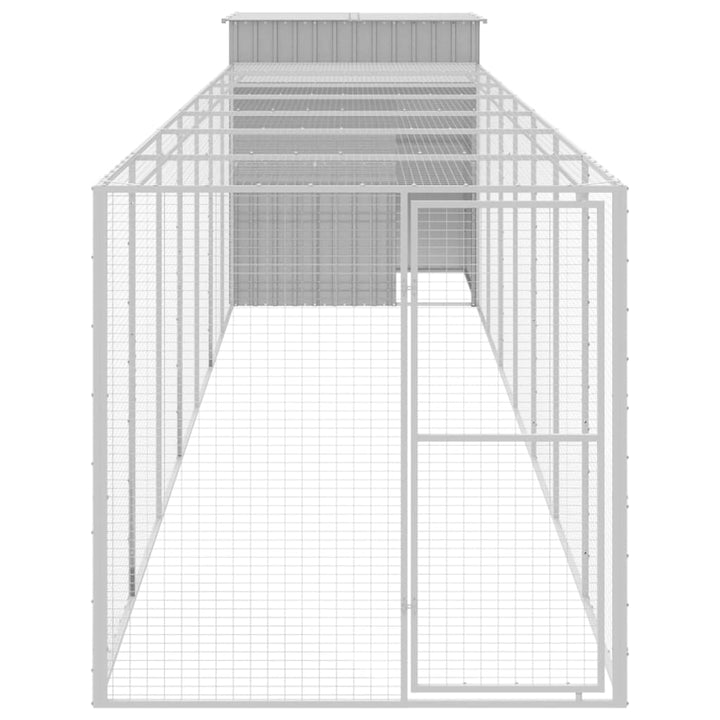 Chicken Cage With Run Galvanised Steel