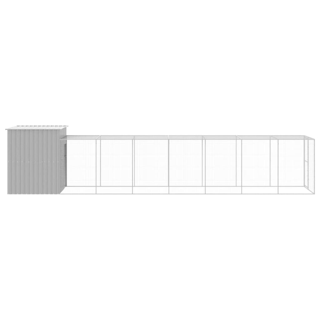 Chicken Cage With Run Galvanised Steel