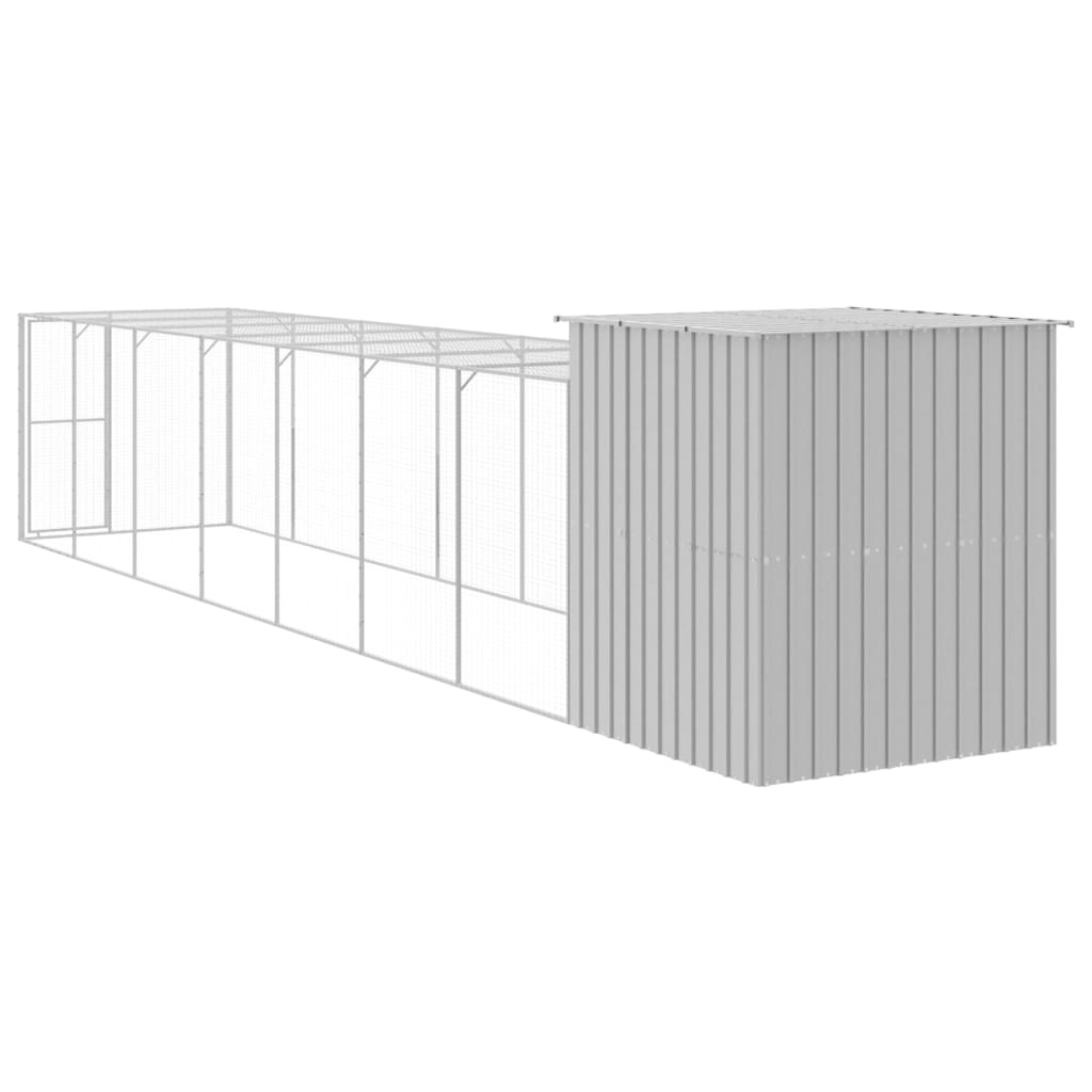 Chicken Cage With Run Galvanised Steel