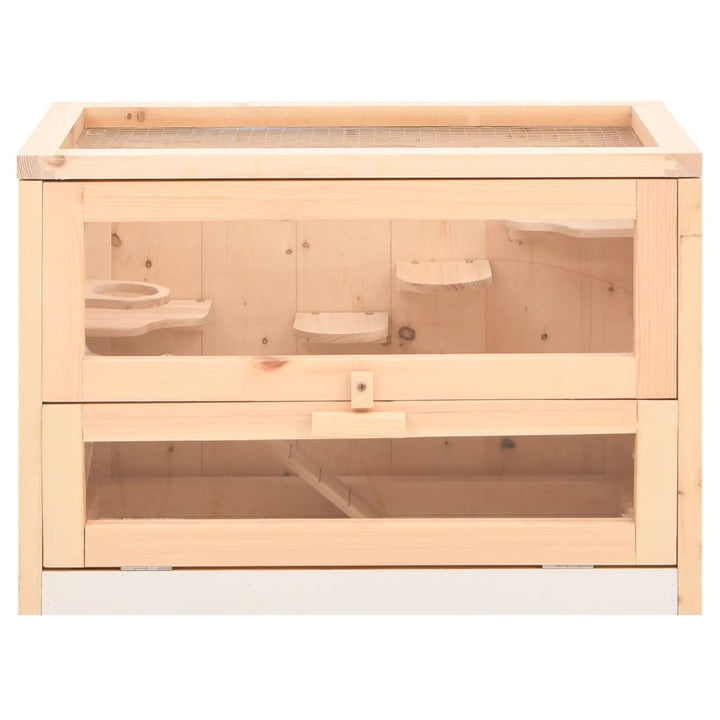 Hamster Cage 60X35.5X42 Cm Solid Wood Fir