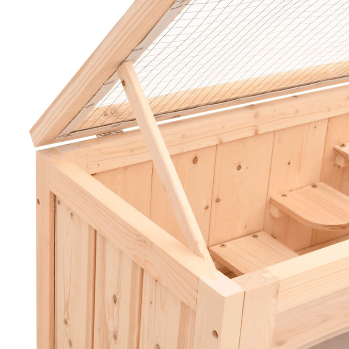 Hamster Cage 60X35.5X42 Cm Solid Wood Fir