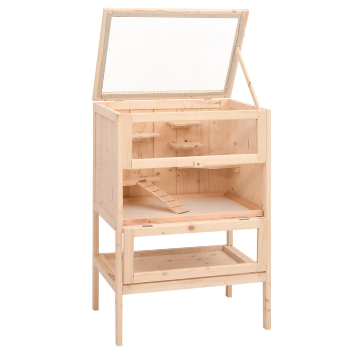 Hamster Cage 55X40X80 Cm Solid Wood Fir