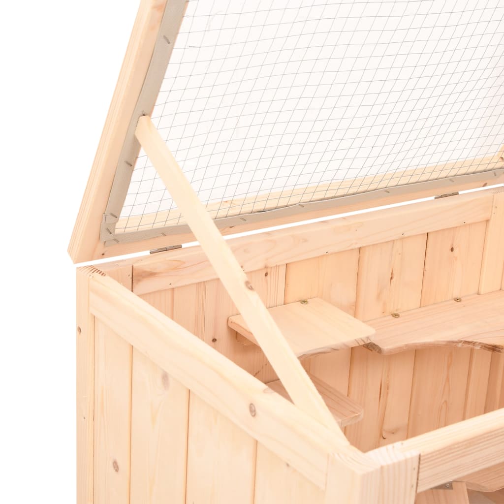Hamster Cage 55X40X80 Cm Solid Wood Fir