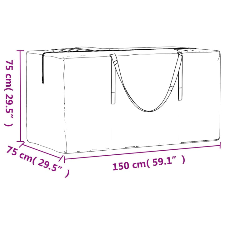 Christmas Tree Storage Bags 2 Pcs Black Polyethylene