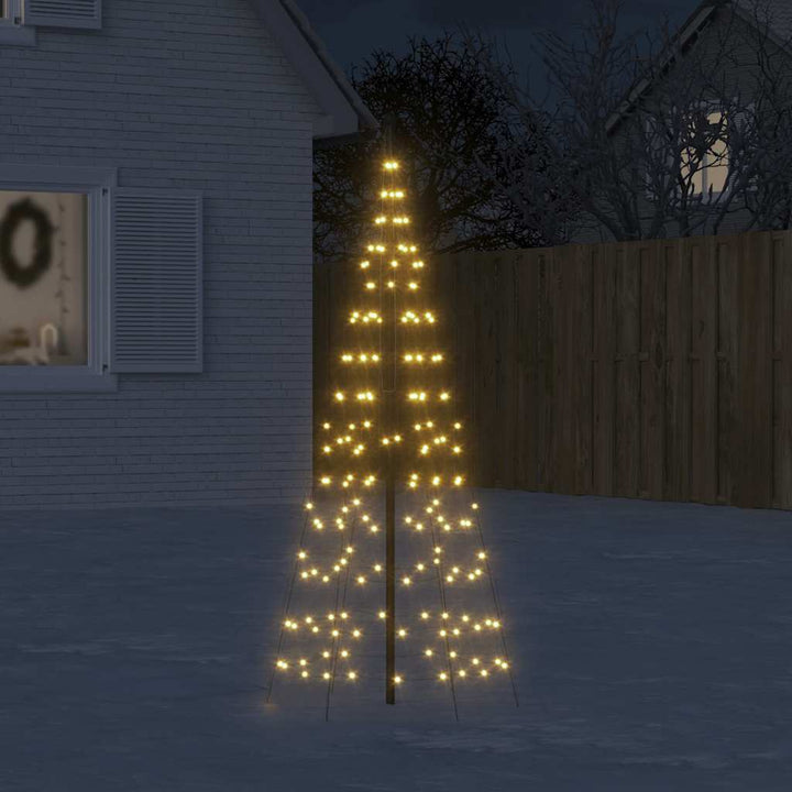 Led Christmas Tree On Flagpole 200 Leds
