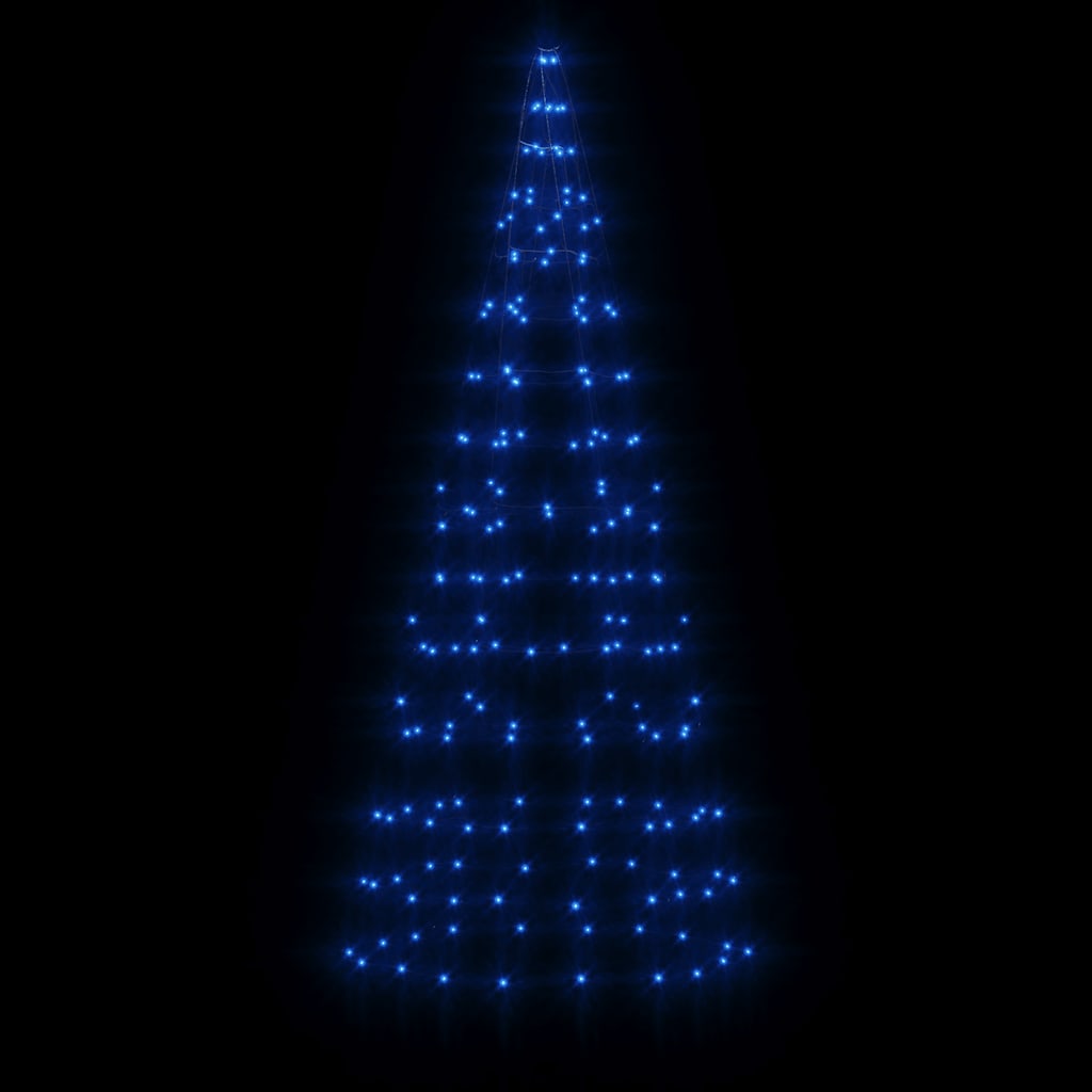 Led Christmas Tree On Flagpole 200 Leds