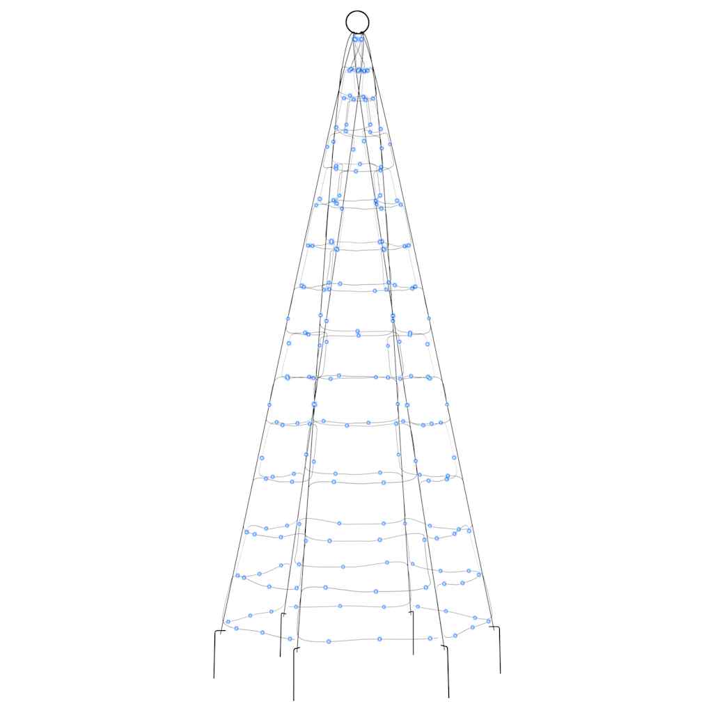 Led Christmas Tree On Flagpole 200 Leds