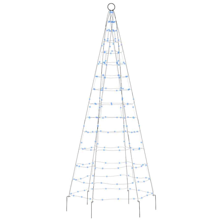 Led Christmas Tree On Flagpole 200 Leds
