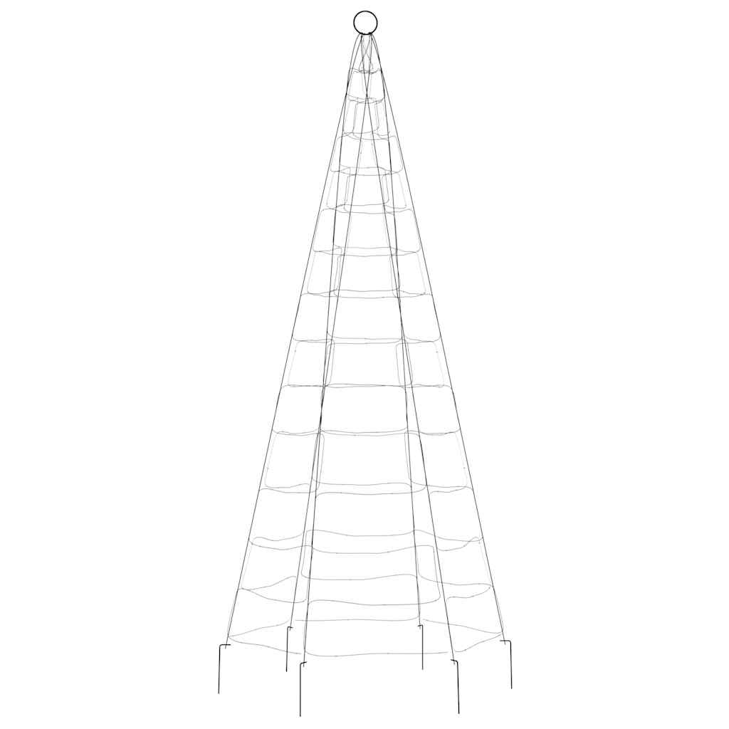 Led Christmas Tree On Flagpole 200 Leds