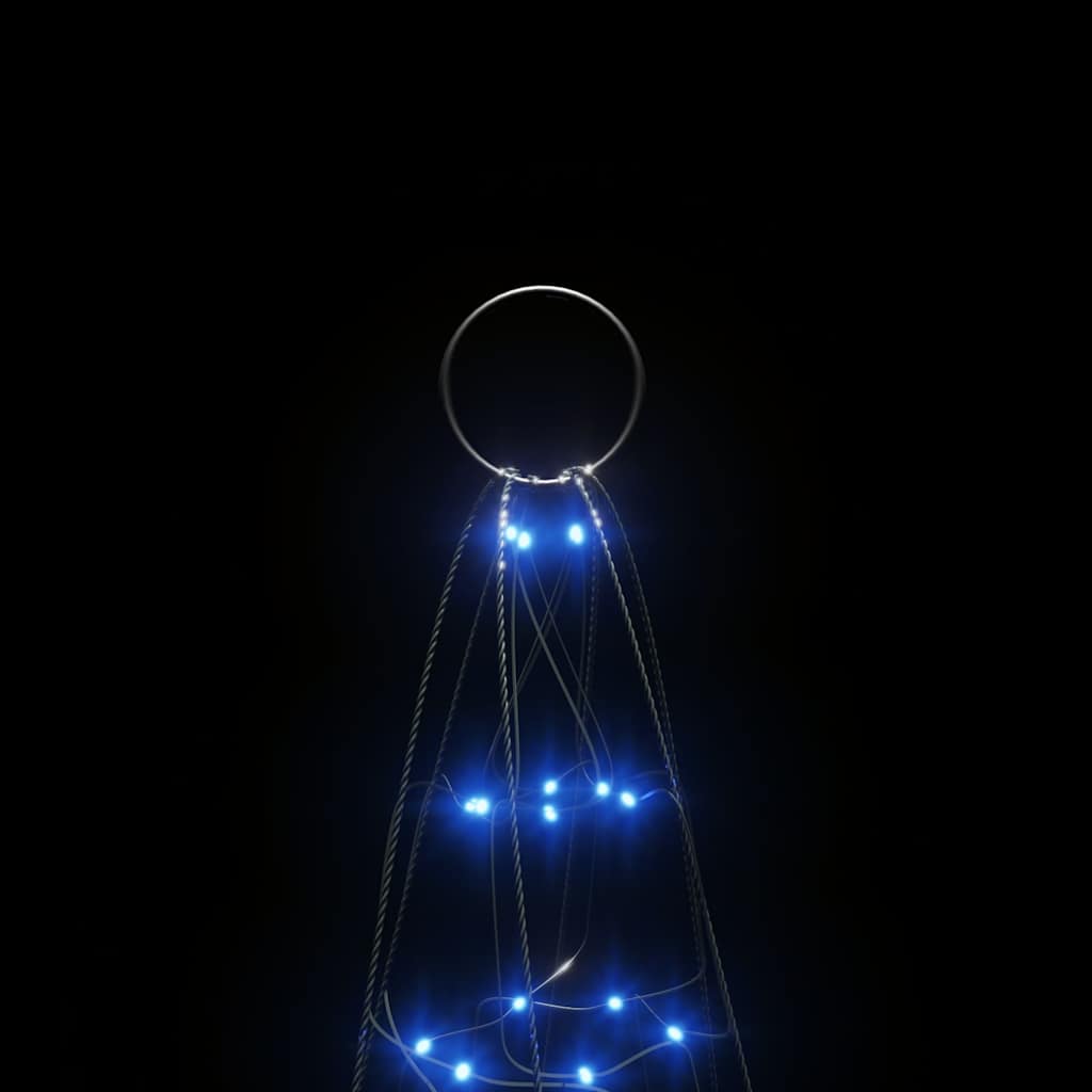 Led Christmas Tree On Flagpole 200 Leds