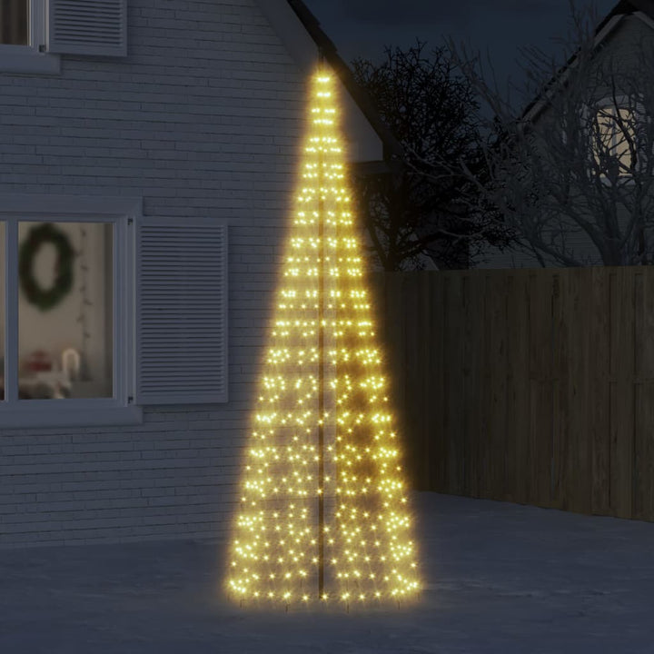 Led Christmas Tree On Flagpole 3000 Leds Warm White