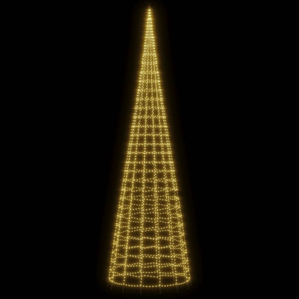 Led Christmas Tree On Flagpole 3000 Leds Warm White