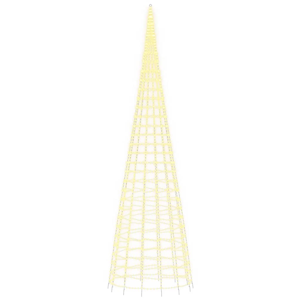 Led Christmas Tree On Flagpole 3000 Leds Warm White