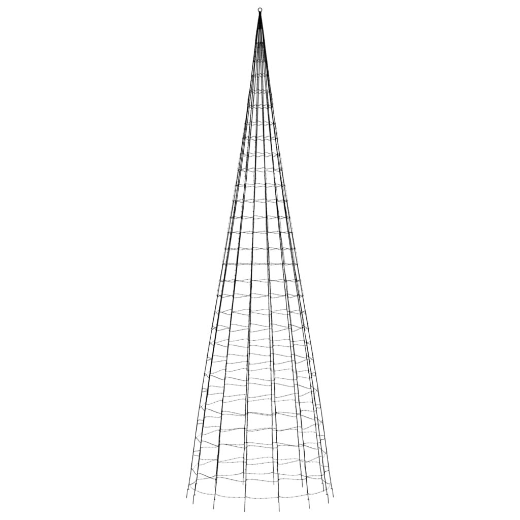 Led Christmas Tree On Flagpole 3000 Leds Warm White