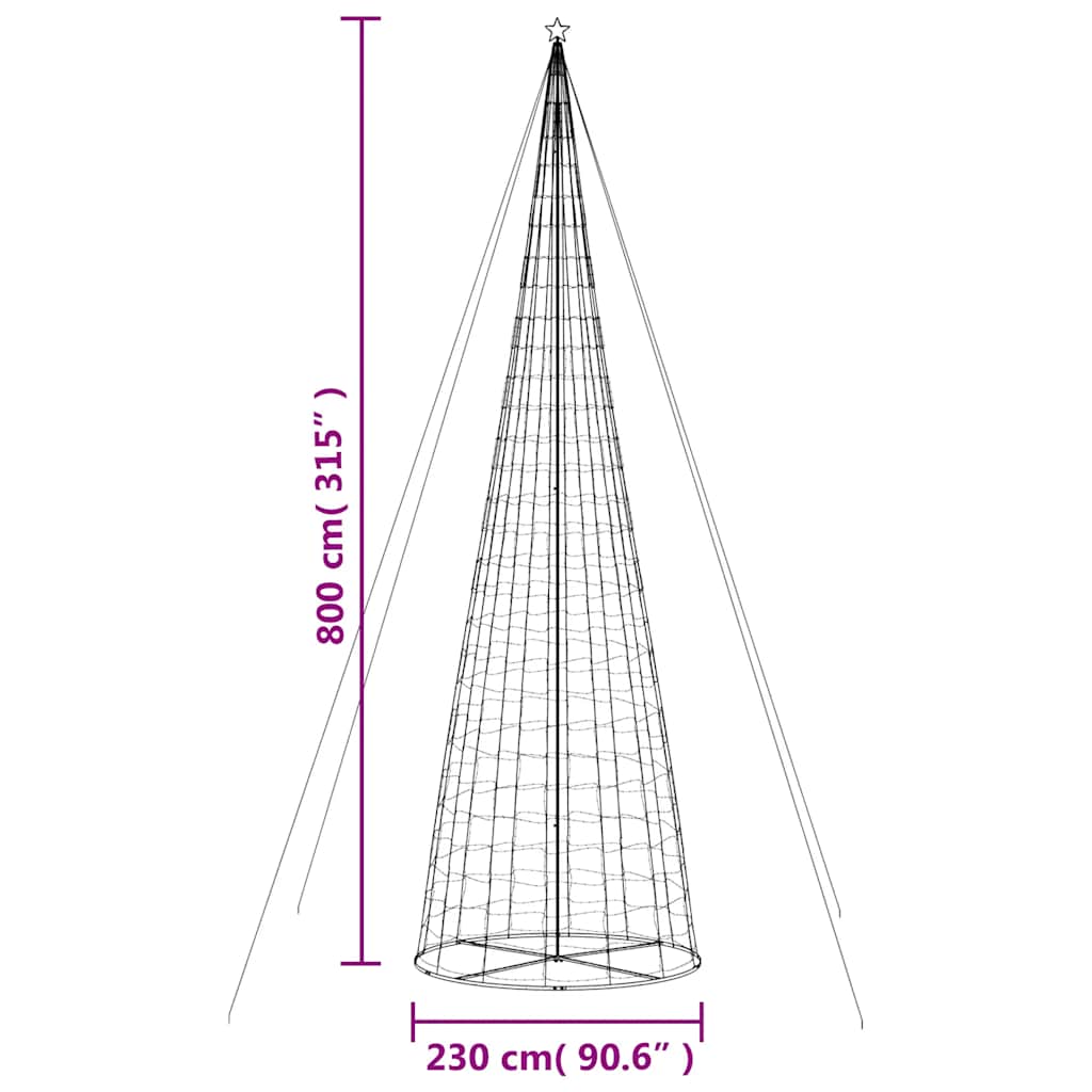 Led Christmas Tree 3020 Leds Warm White