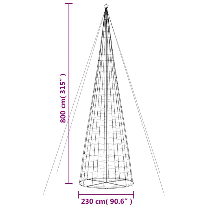 Led Christmas Tree 3020 Leds Warm White