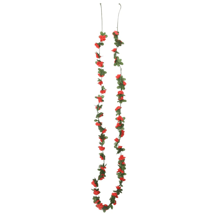 Christmas Flower Garlands 6 Pcs 250 Cm