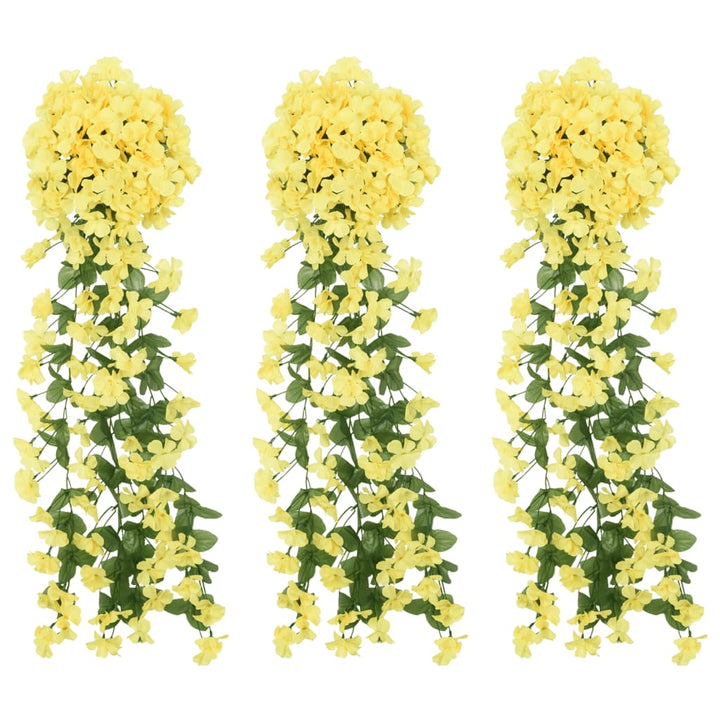 Christmas Flower Garlands 3 Pcs 85 Cm
