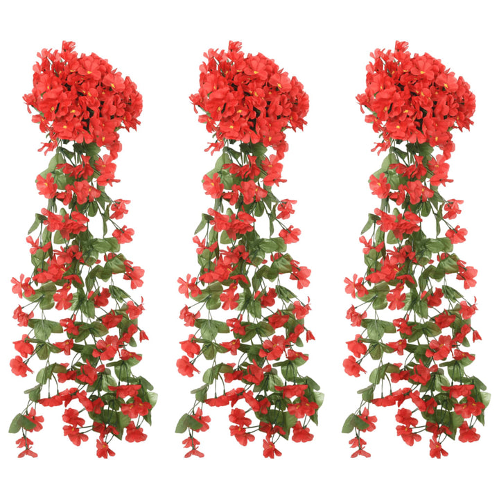 Christmas Flower Garlands 3 Pcs 85 Cm