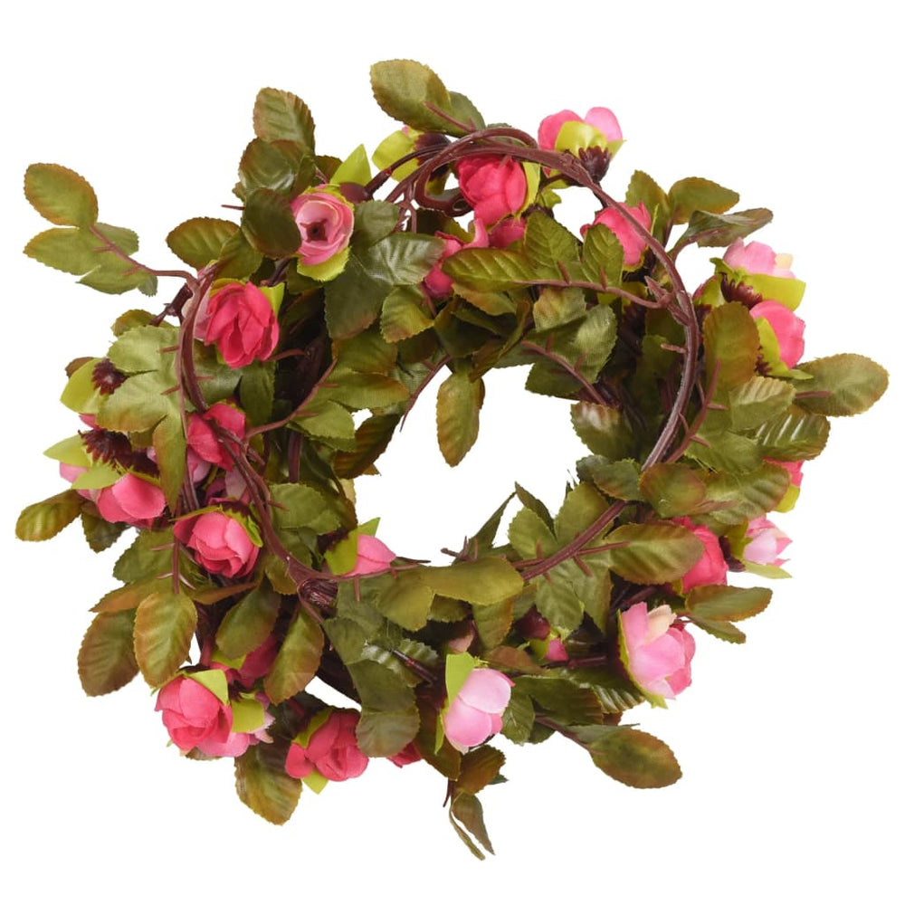 Christmas Flower Garlands 6 Pcs 215 Cm