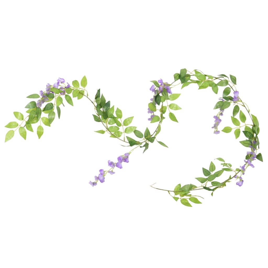 Christmas Flower Garlands 6 Pcs 200 Cm