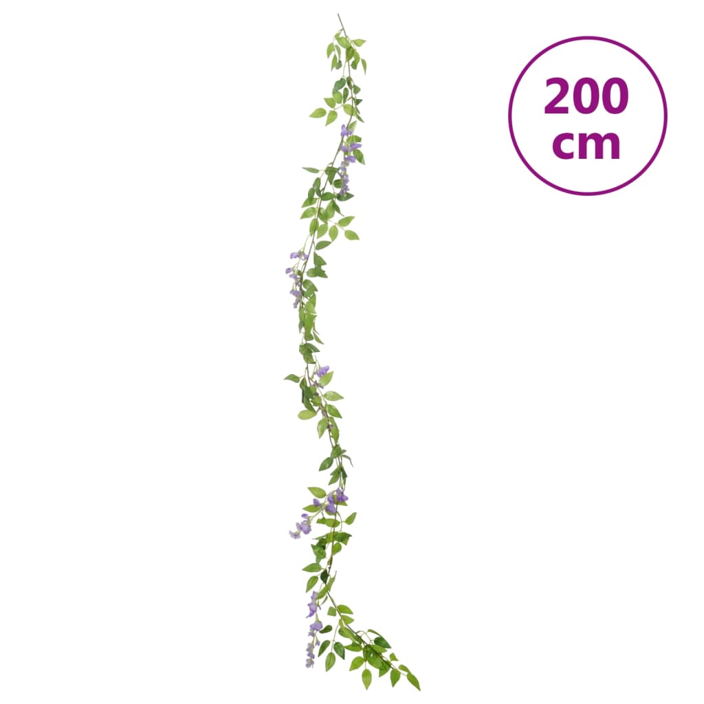 Christmas Flower Garlands 6 Pcs 200 Cm