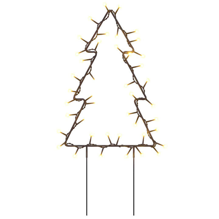 Christmas Light Decorations With Spikes 3 Pcs Tree 50 Leds 30 Cm