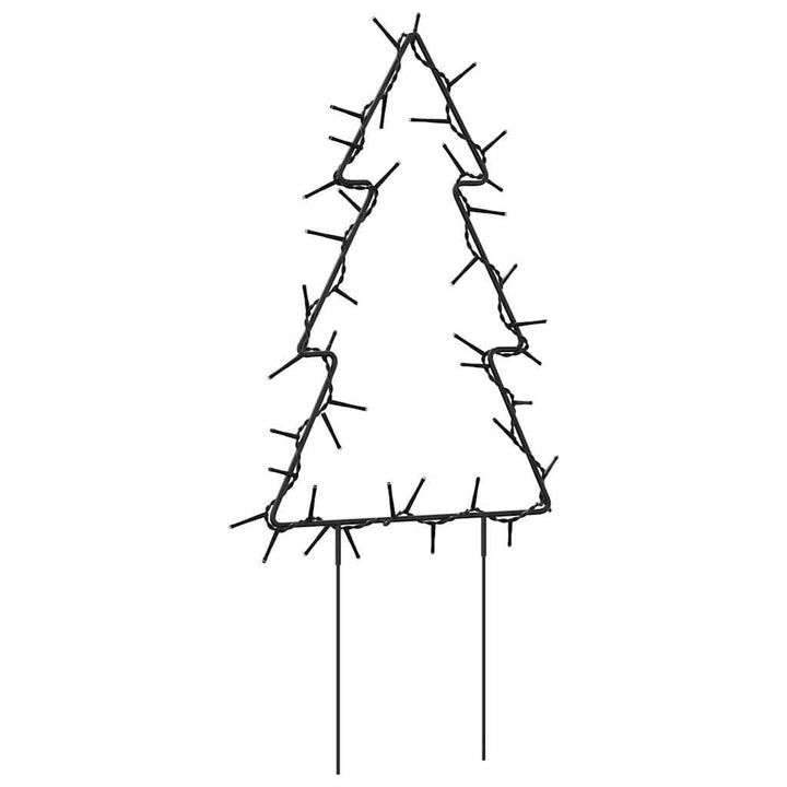 Christmas Light Decorations With Spikes 3 Pcs Tree 50 Leds 30 Cm