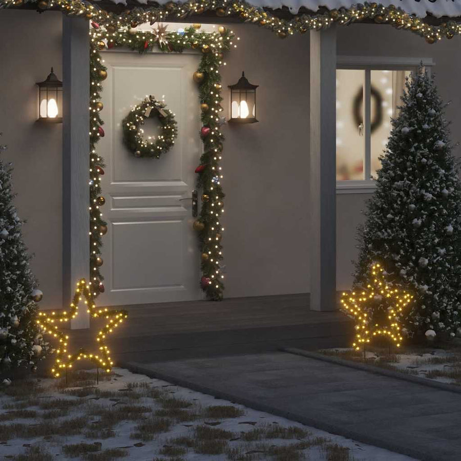Christmas Light Decoration With Spikes Star 80 Leds 60 Cm