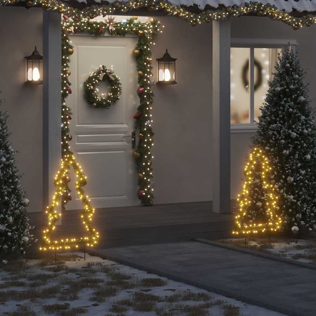 Christmas Light Decoration With Spikes Tree 115 Leds 90 Cm