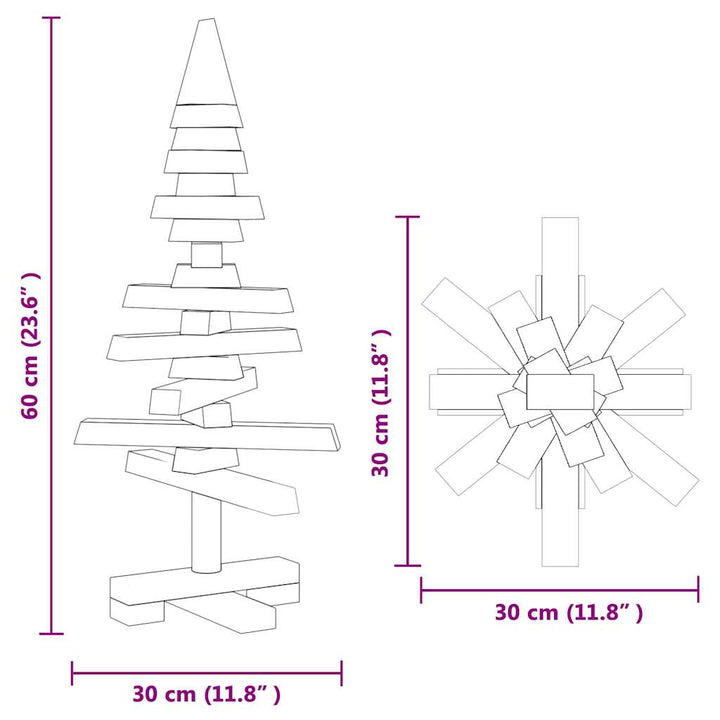 Wooden Christmas Tree For Decoration Solid Wood Pine