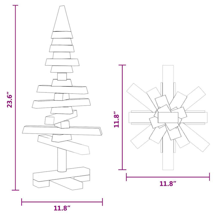 Wooden Christmas Tree For Decoration Solid Wood Pine