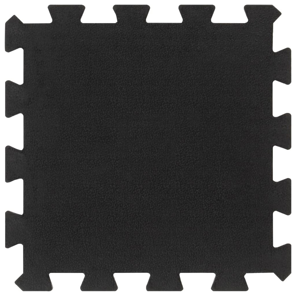 Rubber Floor Tiles 16 Pcs Black 16 Mm 30X30 Cm