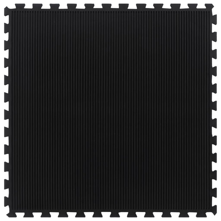 Rubber Floor Tile Black 12 Mm 100X100 Cm