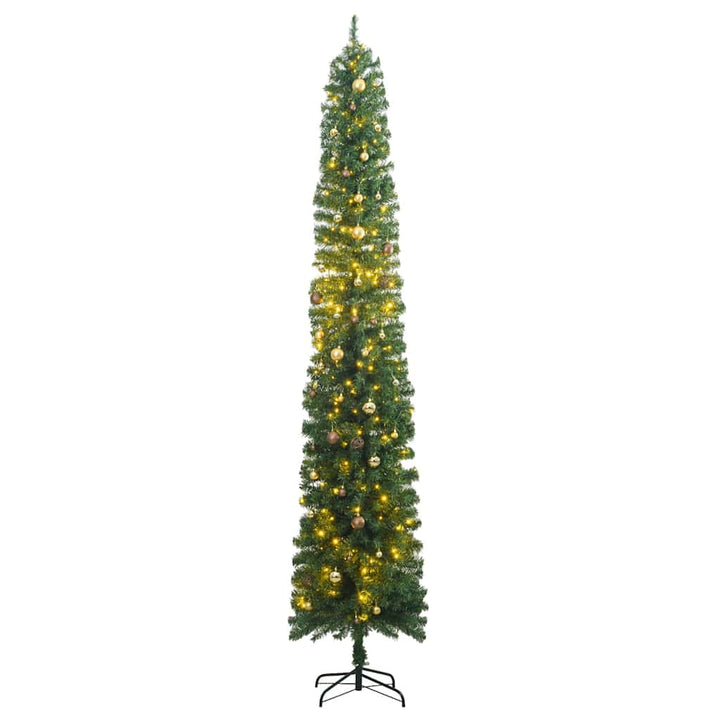 Slim Artificial Christmas Tree With Stand Pvc