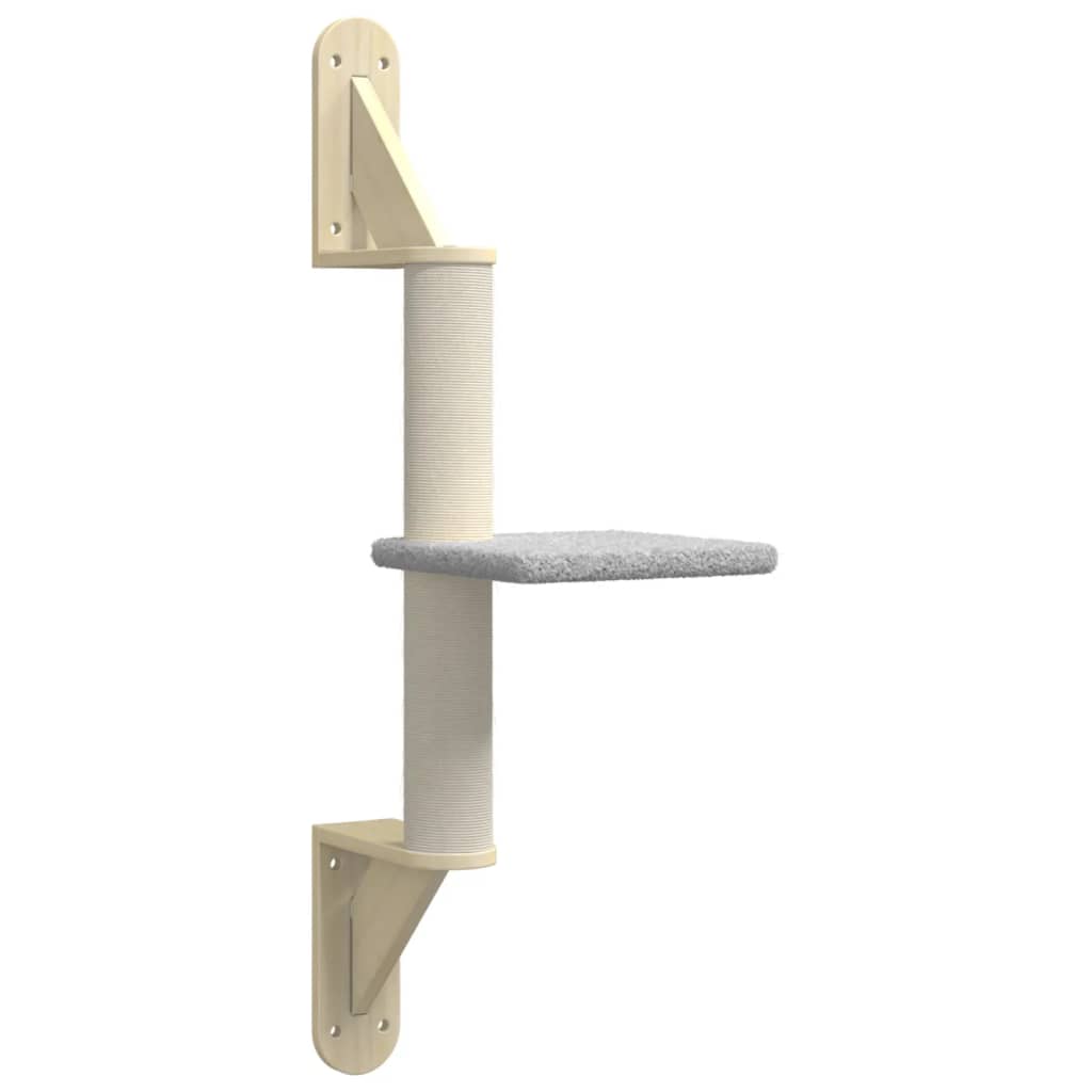 Wall-Mounted Cat Tree With Scratching Post 85.5 Cm