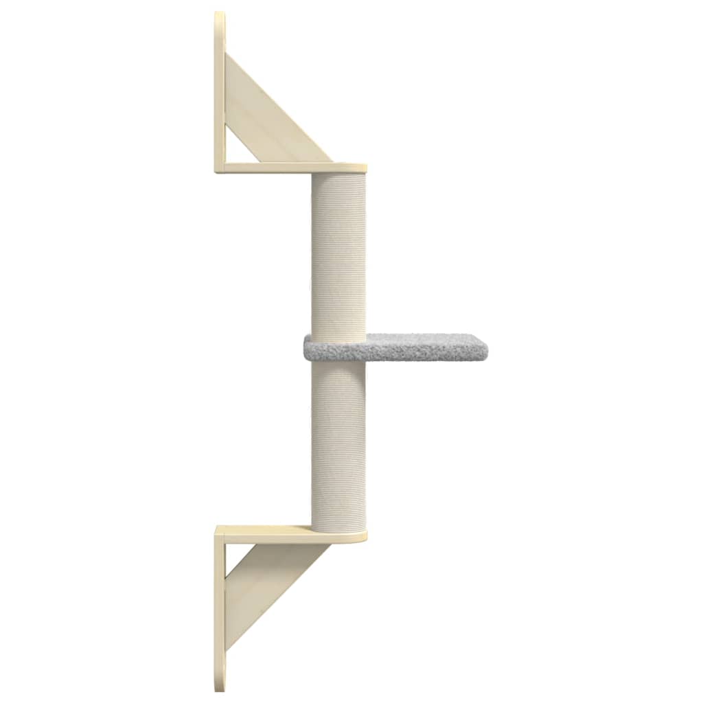 Wall-Mounted Cat Tree With Scratching Post 85.5 Cm