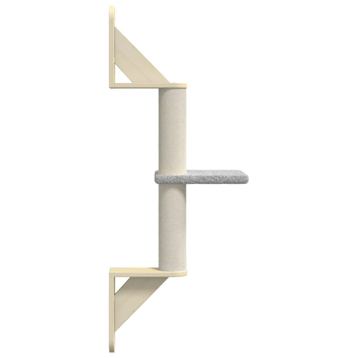 Wall-Mounted Cat Tree With Scratching Post 85.5 Cm