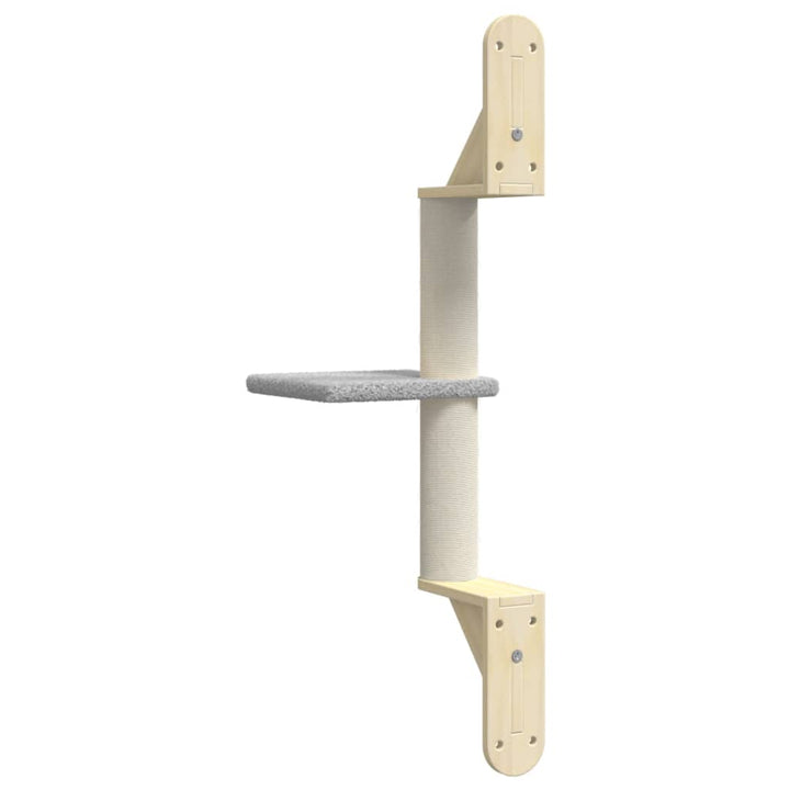 Wall-Mounted Cat Tree With Scratching Post 85.5 Cm