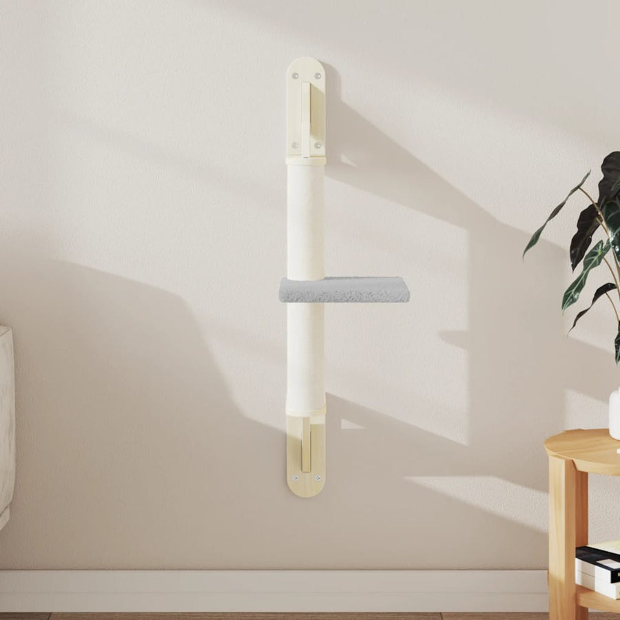 Wall-Mounted Cat Tree With Scratching Post 85.5 Cm