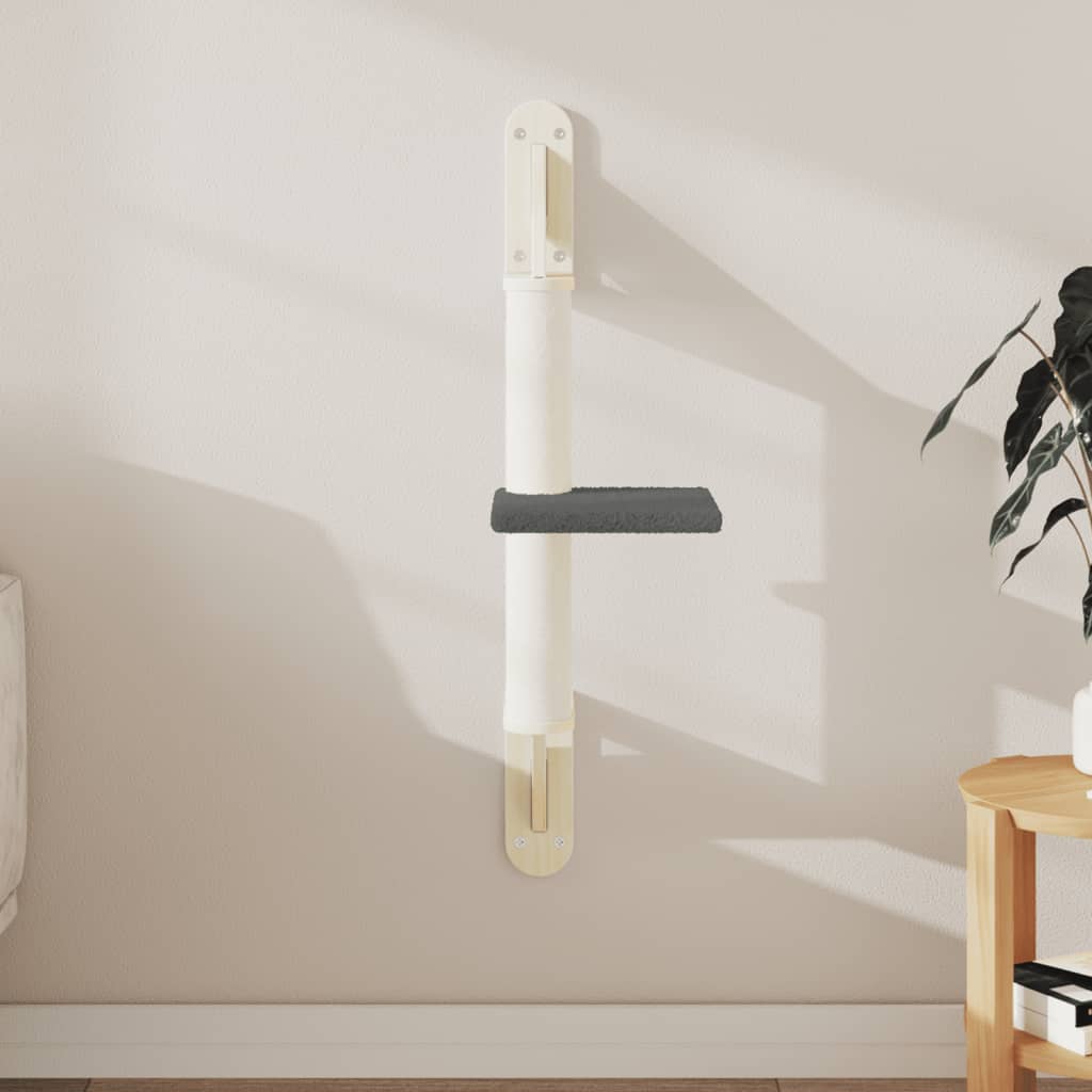 Wall-Mounted Cat Tree With Scratching Post 85.5 Cm