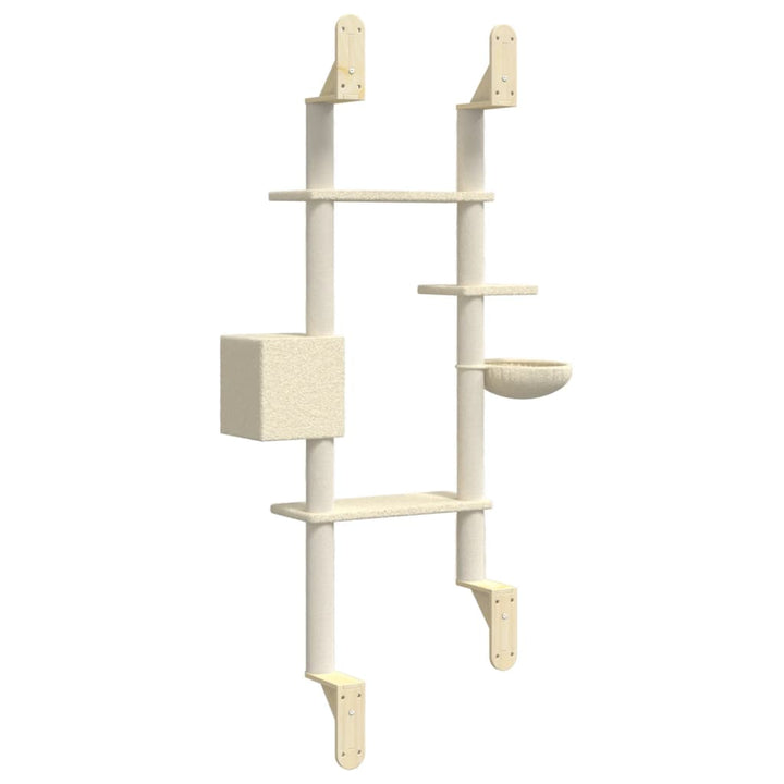Wall-Mounted Cat Tree With Scratching Post 180 Cm