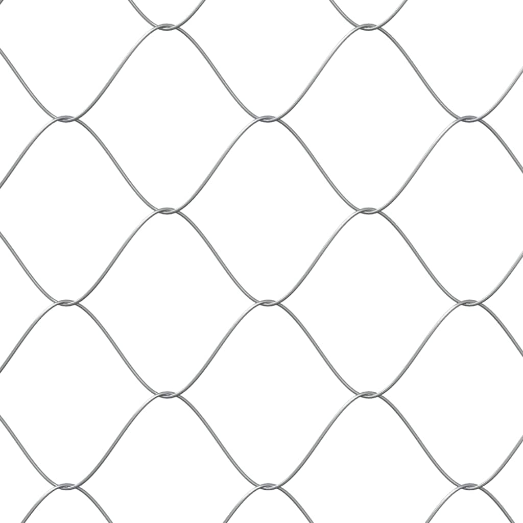 Dog Cage With Roof And Door Grey Galvanised Steel