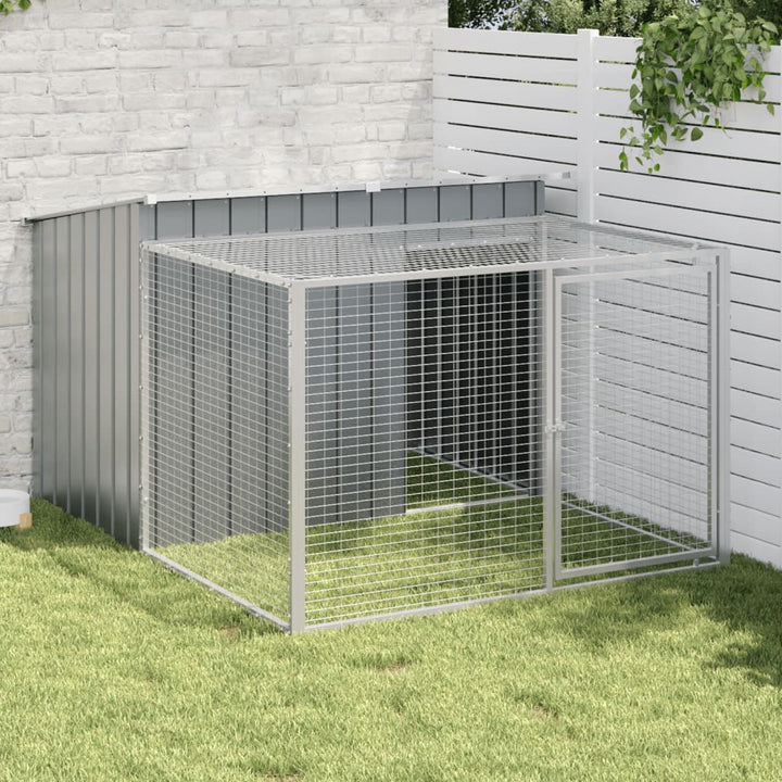 Dog House With Roof Anthracite Galvanised Steel