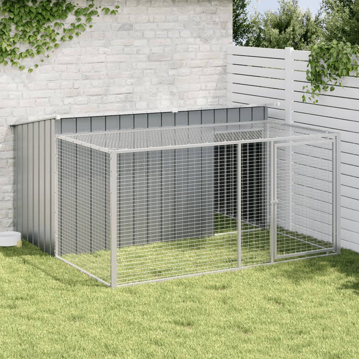 Dog House With Roof Anthracite Galvanised Steel